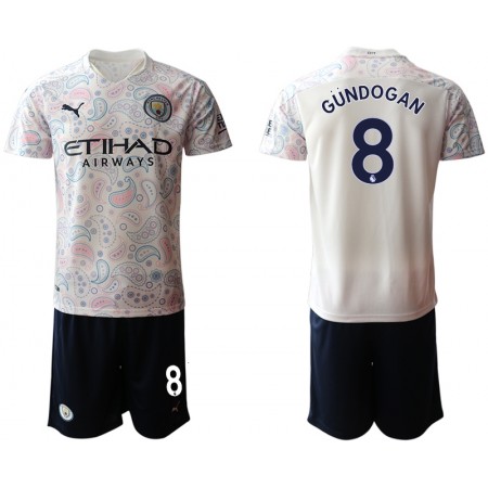 Billiga Fotbollströjor Manchester City İlkay Gundogan 8 Barn Tredje tröja 2020/21 Kortärmad